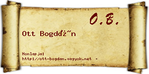 Ott Bogdán névjegykártya